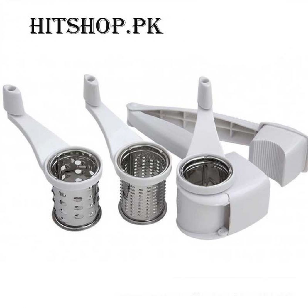 3in1 Fackelmann Hand Held Rotary Multifunctional Grater Set